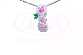 Срібна підвіска з Емаллю та Цирконом