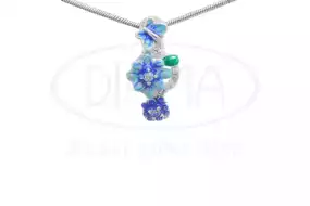 Срібна підвіска з Емаллю та Цирконом