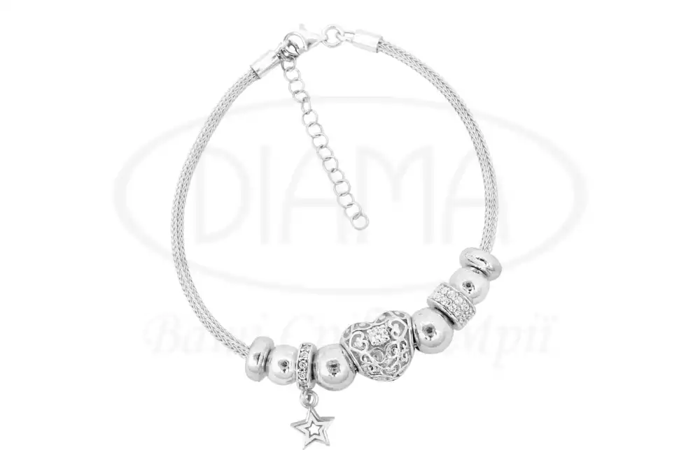 Браслет срібний з Емаллю та Цирконом фото 1