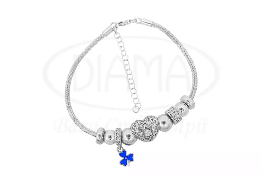 Браслет срібний з Емаллю та Цирконом фото 2
