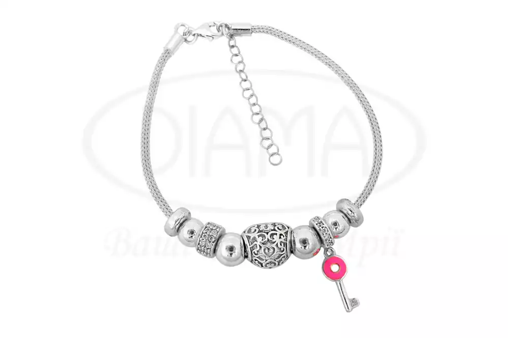 Браслет срібний з Емаллю та Цирконом фото 3