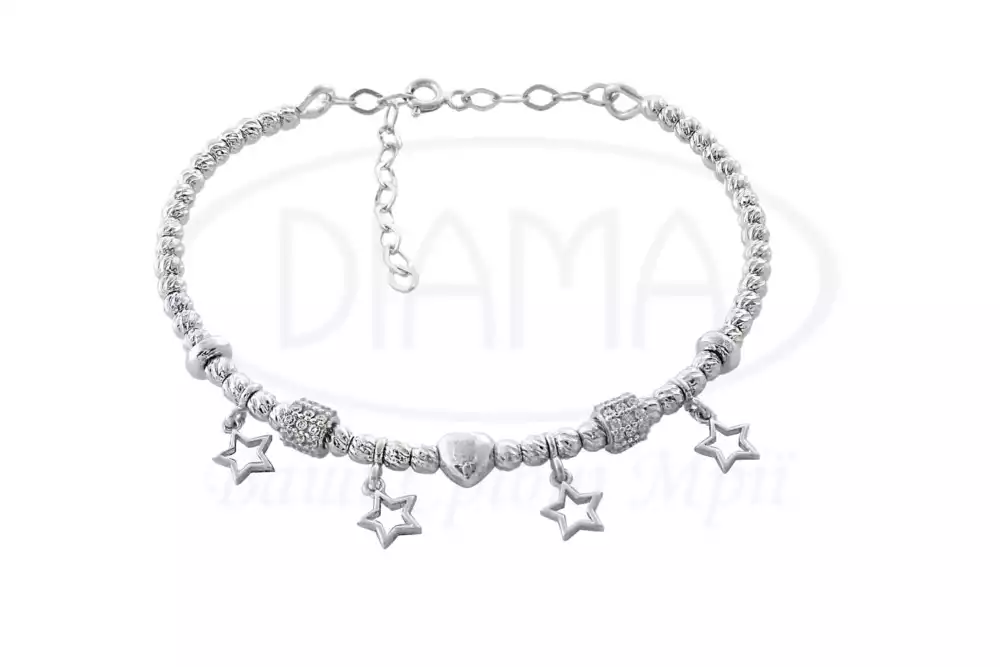 Срібний браслет з Цирконом фото 1