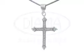 Срібний хрестик з Цирконом