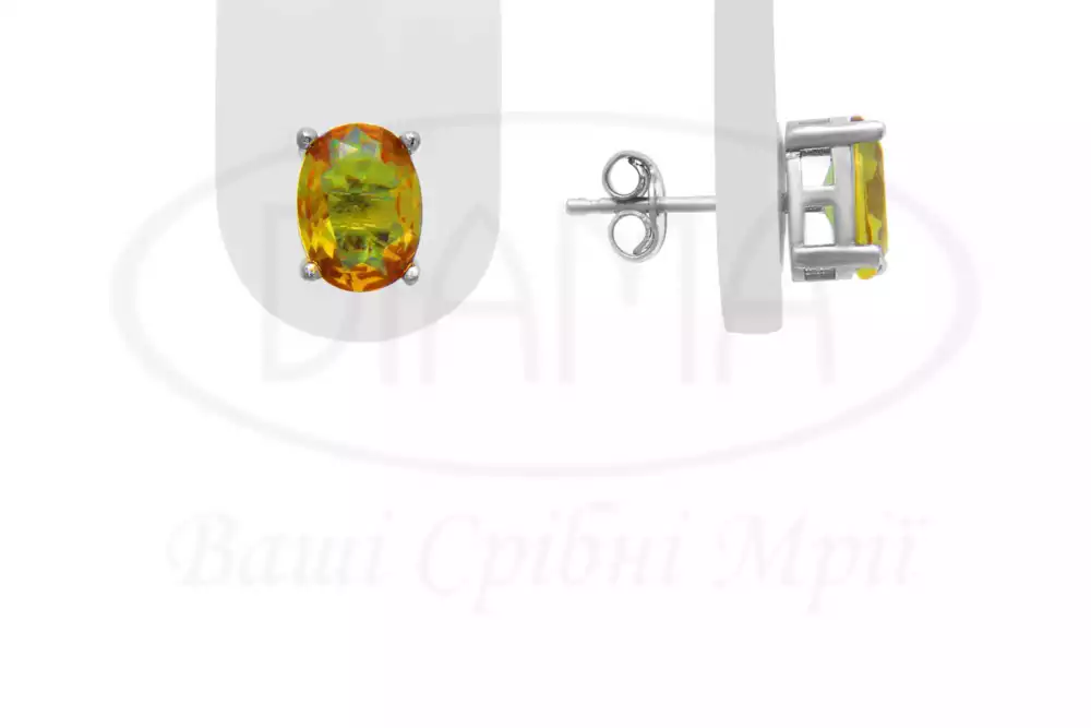 Срібні сережки з Султанітом фото 1