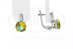 Срібні сережки з Султанітом