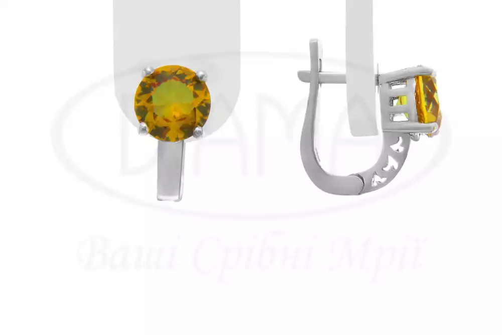 Срібні сережки з Султанітом фото 1