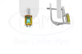 Срібні сережки з Султанітом