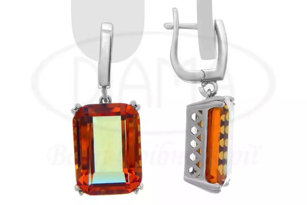 Срібні сережки з Султанітом фото 1