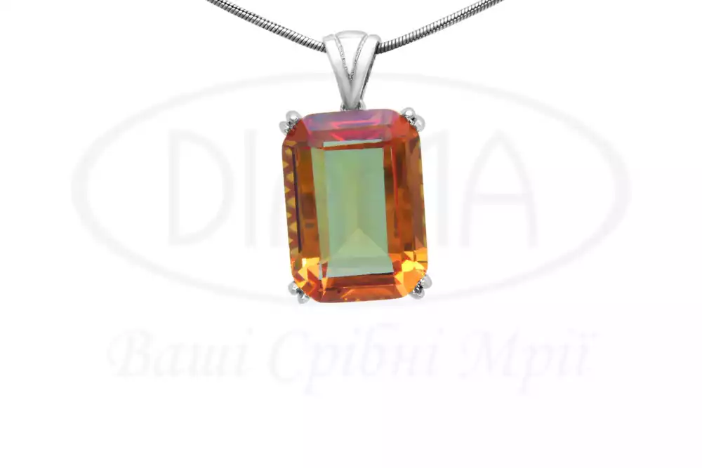 Срібна підвіска з Султанітом фото 1