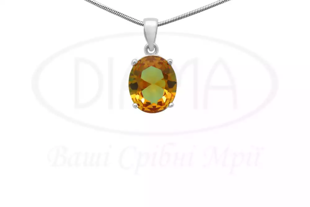 Срібна підвіска з Султанітом фото 1