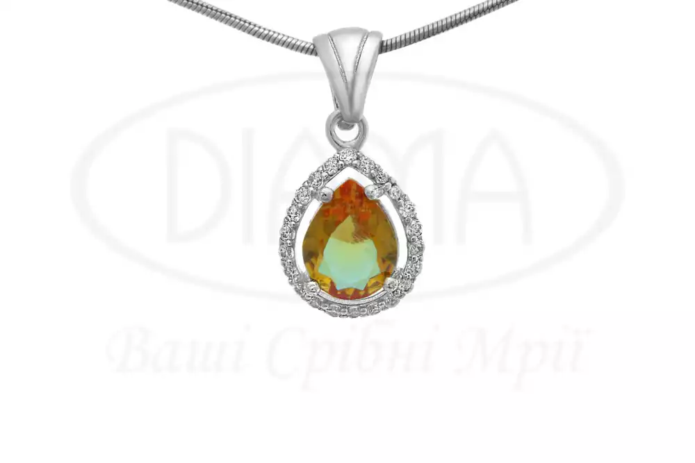 Срібна підвіска з Султанітом фото 1