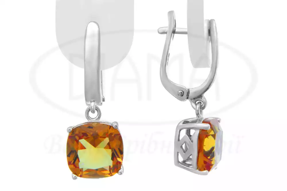 Срібні сережки з Султанітом фото 1