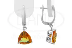 Срібні сережки з Султанітом