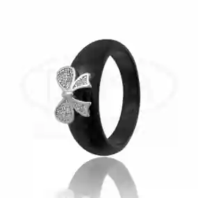 Керамічна каблучка зі сріблом та Цирконом