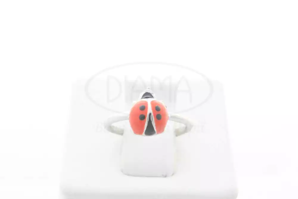 Каблучка срібна з Емаллю "Сонечко" фото 1