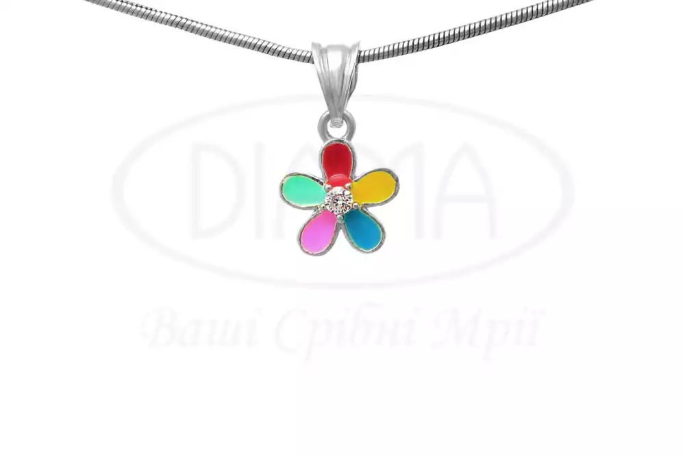 Срібна підвіска з Емаллю фото 1