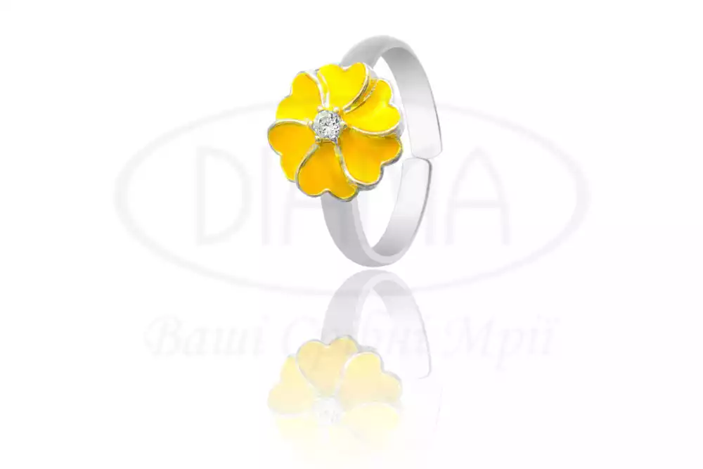 Срібна каблучка з Емаллю фото 1