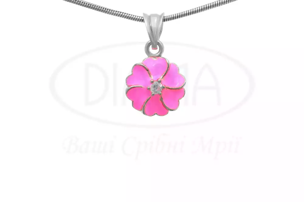 Срібна підвіска з Емаллю фото 1