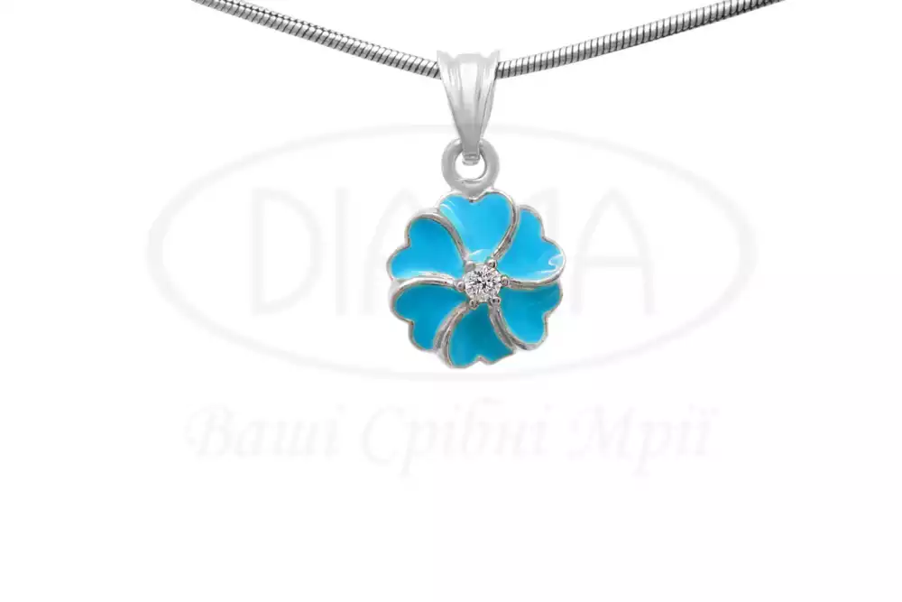 Срібна підвіска з Емаллю фото 1