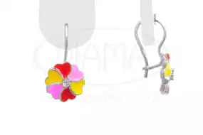 Срібні сережки з Емаллю