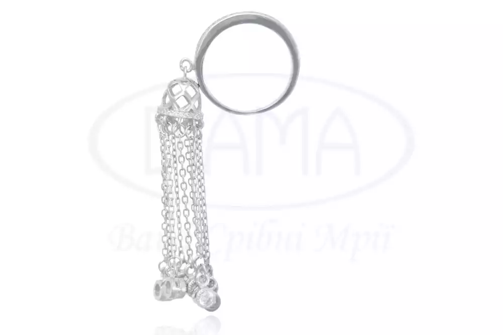 Каблучка срібна з Цирконом фото 2