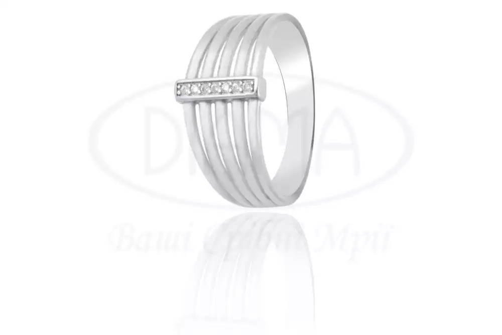 Каблучка срібна з Цирконом фото 1