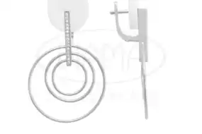 Сережки срібні з Цирконом