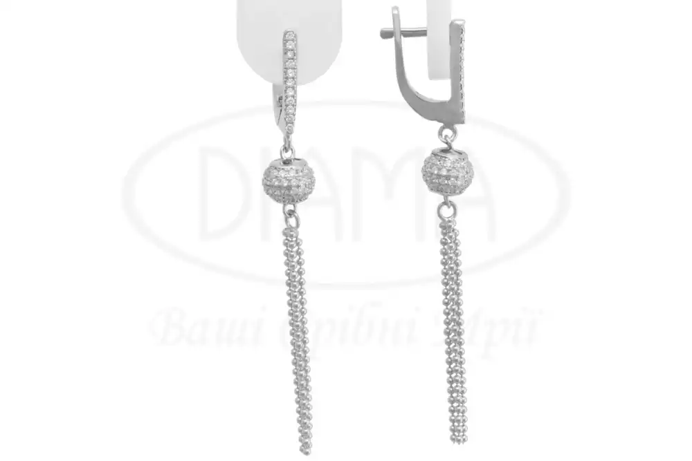 Сережки срібні з Цирконом фото 1