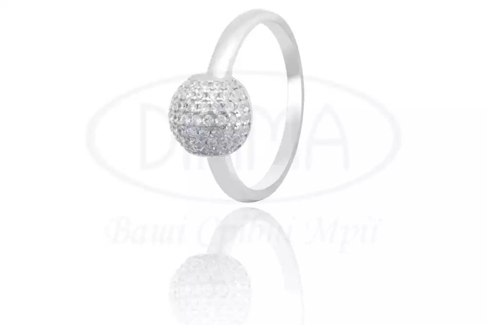 Каблучка срібна з Цирконом фото 1