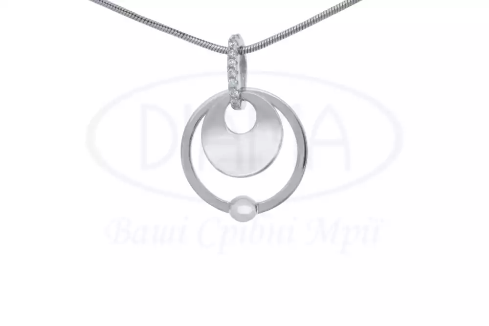 Срібна підвіска з Цирконом фото 1