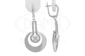 Срібні сережки з Цирконом