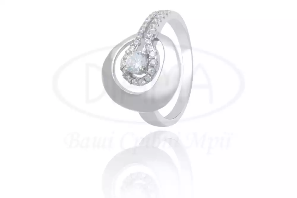 Срібна каблучка з Цирконом фото 1