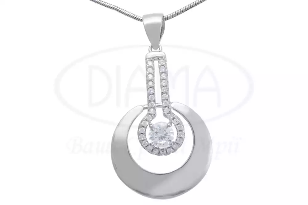 Срібна підвіска з Цирконом фото 1