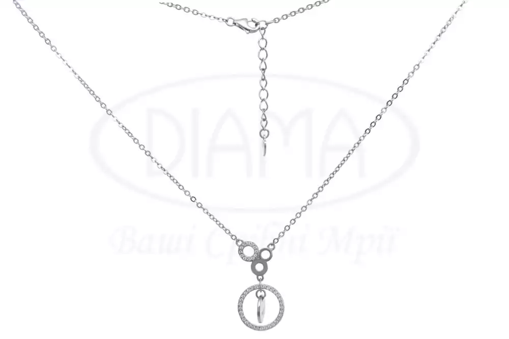 Срібне кольє з Цирконом фото 1