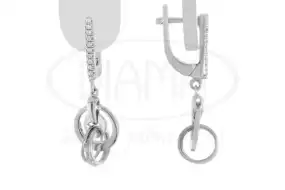 Сережки срібні з Цирконом