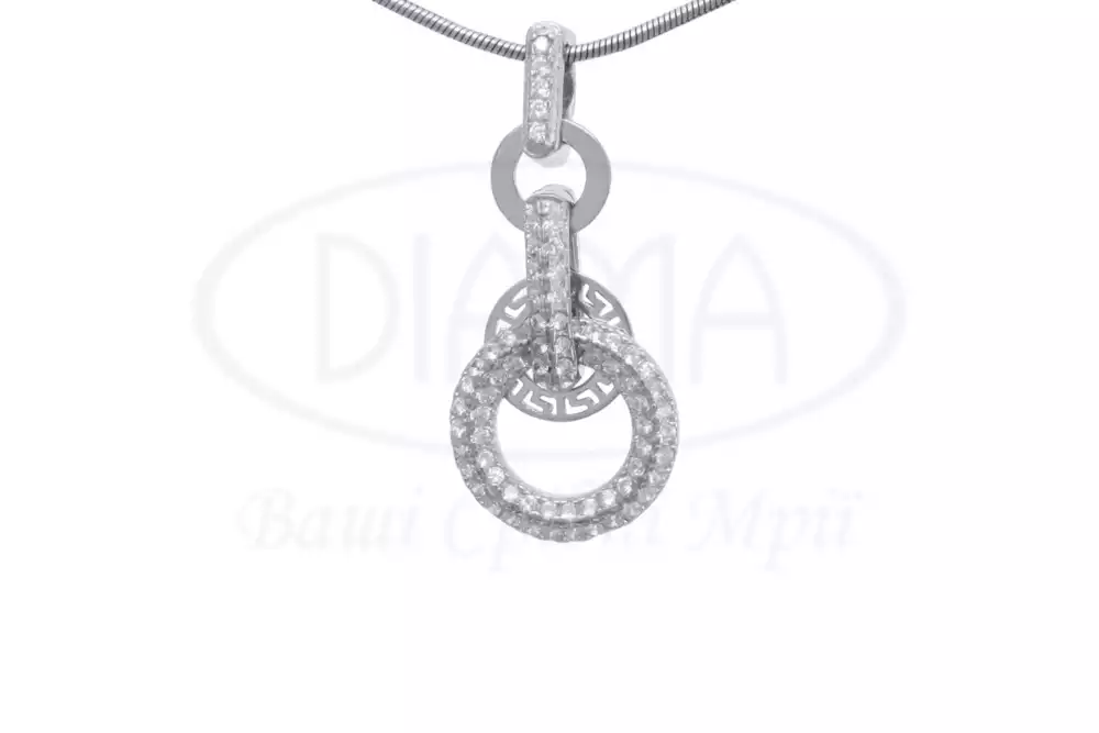 Срібна підвіска з Цирконом фото 1