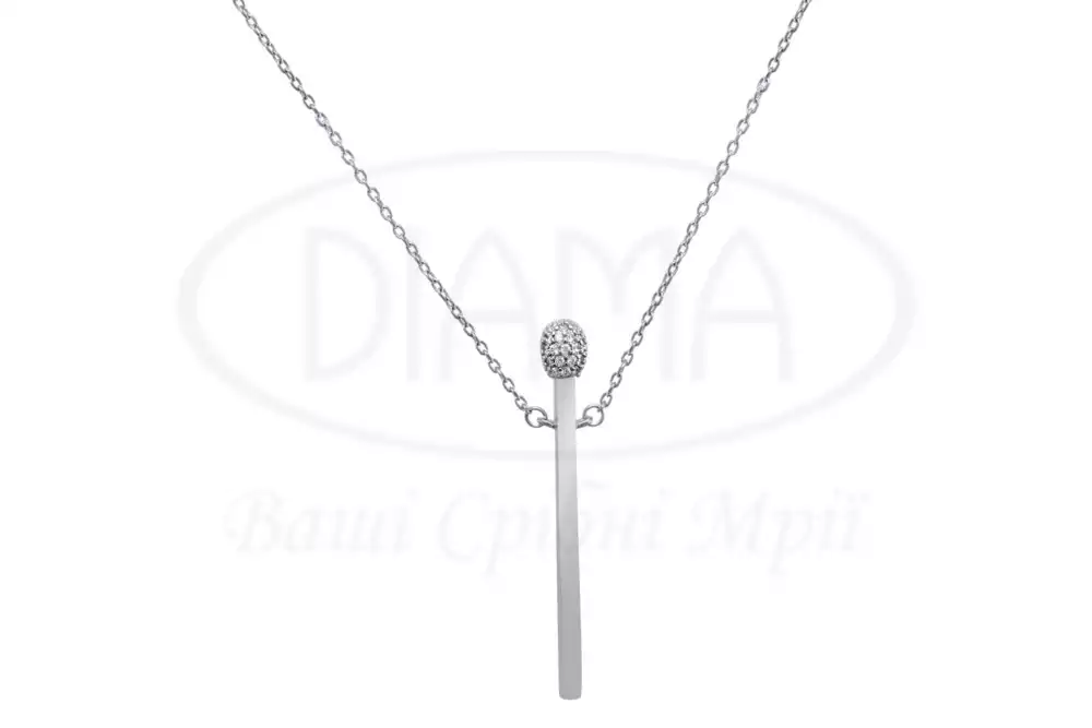 Кольє срібне "Сірник" фото 1