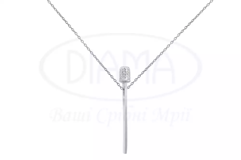 Кольє срібне "Сірник" фото 1