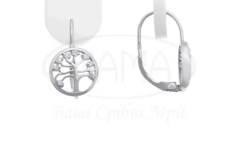 Сережки срібні з Цирконом фото 1
