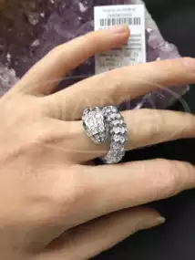 Каблучка срібна "Змій"