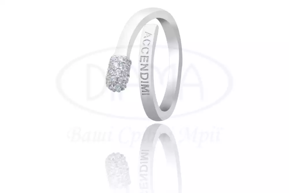 Каблучка срібна "Сірник" фото 1