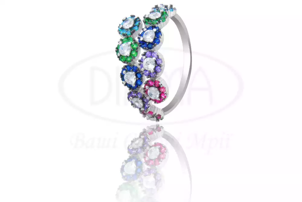 Каблучка срібна з Цирконом фото 1