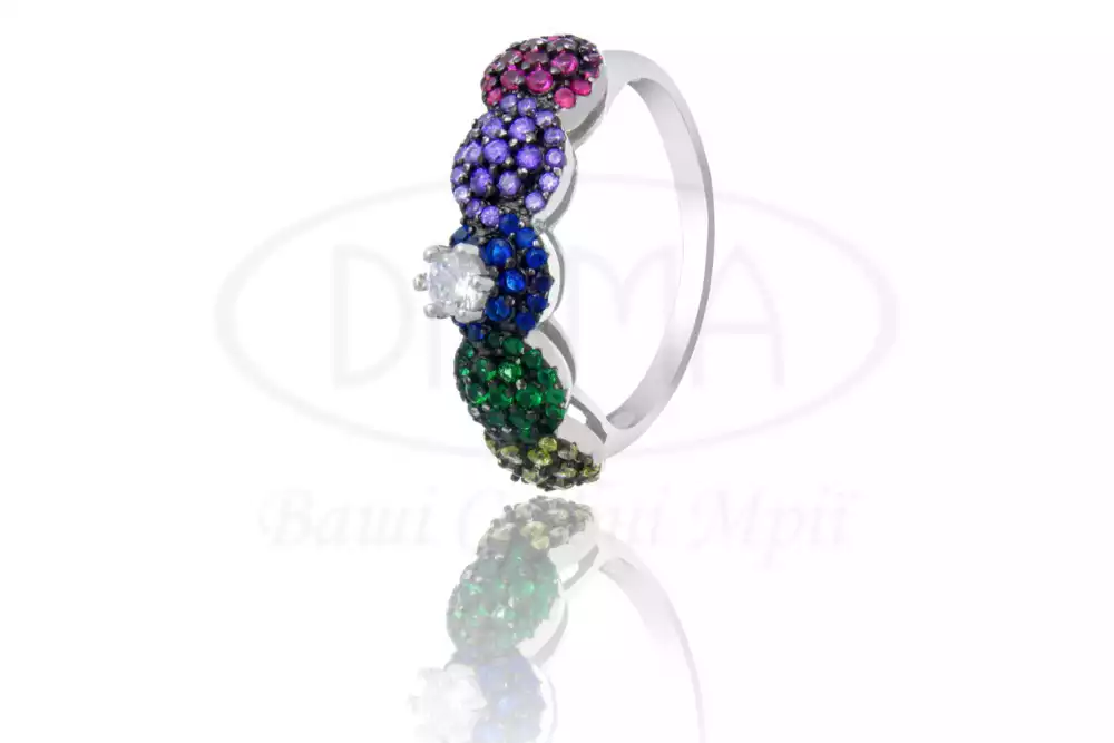 Каблучка срібна з Цирконом фото 1