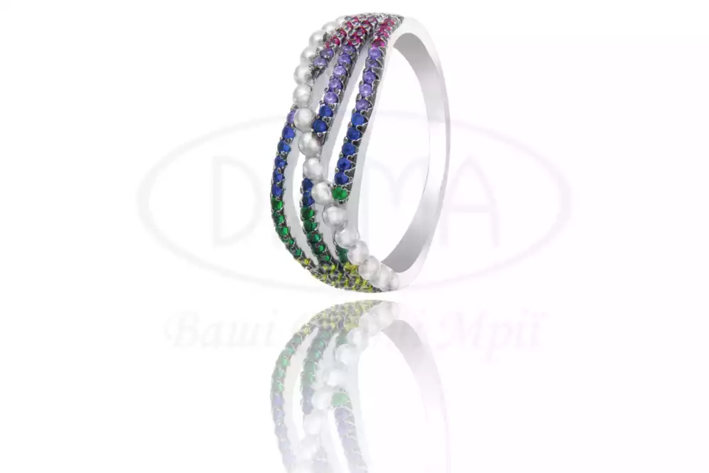 Каблучка срібна з Цирконом фото 1