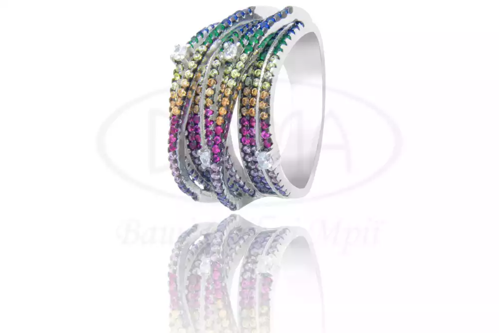 Каблучка срібна з Цирконом фото 1