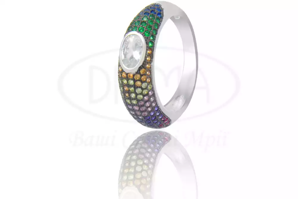 Каблучка срібна з Цирконом фото 1