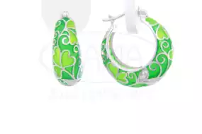 Сережки срібні з Емаллю