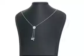 Срібне кольє з Цирконом