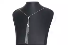 Срібне кольє з Цирконом