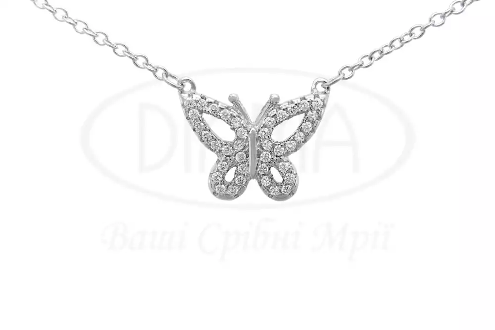 Срібне кольє "Метелик" фото 1